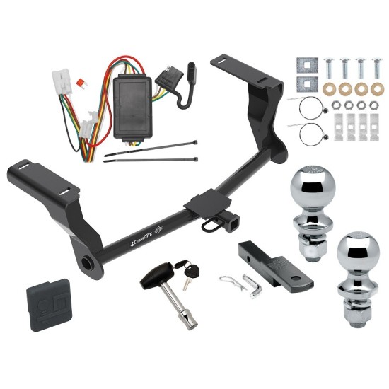 Trailer Tow Hitch For 16-24 Subaru Crosstrek Except Hybrid Deluxe Package Wiring 2" and 1-7/8" Ball and Lock