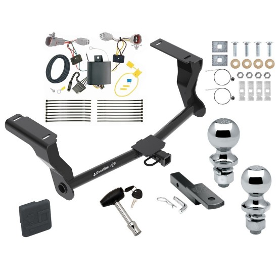 Trailer Tow Hitch For 18-24 Subaru Impreza 5 Dr. Wagon Except WRX STi & w/Quad Exhaust Outlets Deluxe Package Wiring 2" and 1-7/8" Ball and Lock