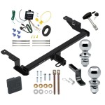 Trailer Tow Hitch For 18-22 Ford EcoSport Deluxe Package Wiring 2" and 1-7/8" Ball and Lock