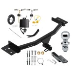 Trailer Tow Hitch For 20-24 Lincoln Aviator Complete Package w/ Wiring Draw Bar and 1-7/8" Ball