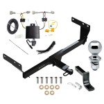 Trailer Tow Hitch For 21-24 Nissan Rogue Complete Package w/ Wiring Draw Bar and 2" Ball