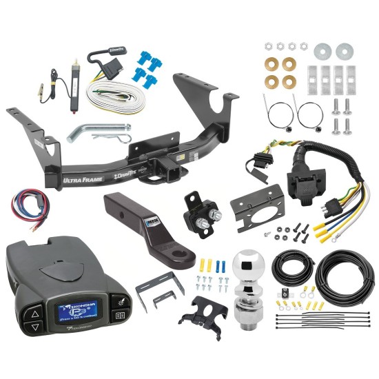 Class 5 11K Trailer Hitch Tow Package Prodigy P3 Brake Control For 11-23 RAM 1500 w/ 7-Way RV Wiring 2-5/16" Ball 2" Drop Mount Ultra Frame 2" Receiver Draw-Tite Tekonsha