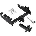 Trailer Tow Hitch For 19-23 Ford F-350 F-450 F-550 Cab and Chassis w/ 1-7/8" 2" 2-5/16" Tri-Ball Mount and Towing Lock