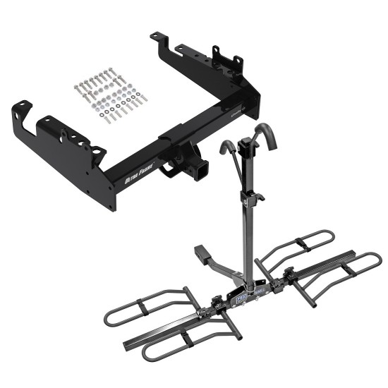 Trailer Tow Hitch For 19-23 Ford F-350 F-450 F-550 Cab and Chassis w/ Platform Style 2 Bike Rack