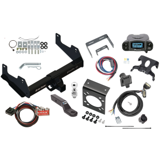 Class 5 11K Trailer Hitch Tow Package Prodigy P3 Brake Control For 15-21 Ford F-150 w/ 7-Way RV Wiring 2" Drop Mount 2" Ball Class 4 2" Receiver Draw-Tite Tekonsha