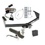 Reese Trailer Tow Hitch For 01-03 Chrysler Town Country Voyager Dodge Grand Caravan Deluxe Package Wiring 2" Ball Mount and Lock