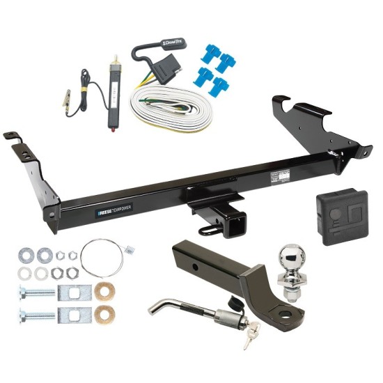 Reese Trailer Tow Hitch For 78-86 96 Chevy G10 G20 G30 GMC G1500 G2500 G3500 Deluxe Package Wiring 2" Ball Mount and Lock