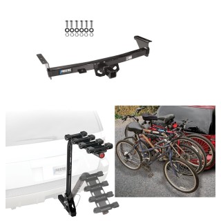 Trailer Hitch w/ 4 Bike Rack For 05-24 Nissan Frontier 09-12 Suzuki Equator Approved for Recreational & Offroad Use Carrier for Adult Woman or Child Bicycles Foldable