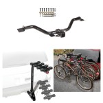 Trailer Hitch w/ 4 Bike Rack For 09-18 Chevy Traverse 07-17 GMC Acadia Buick Enclave Saturn Outlook Approved for Recreational & Offroad Use Carrier for Adult Woman or Child Bicycles Foldable