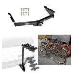 Trailer Hitch w/ 4 Bike Rack For 12-22 Nissan NV1500 NV2500 NV3500 Approved for Recreational & Offroad Use Carrier for Adult Woman or Child Bicycles Foldable