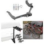 Trailer Hitch w/ 4 Bike Rack For 14-23 Ford Transit Connect All Styles Approved for Recreational & Offroad Use Carrier for Adult Woman or Child Bicycles Foldable