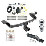 Reese Trailer Tow Hitch For 14-18 Jeep Cherokee Class 3 2" Receiver Complete Package w/ Wiring and 1-7/8" Ball