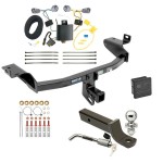 Reese Trailer Tow Hitch For 14-18 Jeep Cherokee Deluxe Package Wiring 2" Ball Mount and Lock