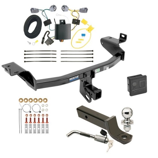 Reese Trailer Tow Hitch For 14-18 Jeep Cherokee Deluxe Package Wiring 2" Ball Mount and Lock