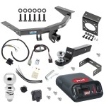 For 2014-2020 Acura MDX Trailer Hitch Tow PKG w/ Pro Series POD Brake Control + Plug & Play BC Adapter + 7-Way RV Wiring + 2" & 2-5/16" Ball & Drop Mount (Excludes: w/Full Size Spare Tire Models) By Reese Towpower