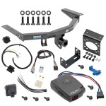 For 2014-2020 Acura MDX Trailer Hitch Tow PKG w/ Pro Series Pilot Brake Control + Plug & Play BC Adapter + 7-Way RV Wiring (Excludes: w/Full Size Spare Tire Models) By Reese Towpower