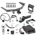 For 2014-2020 Acura MDX Trailer Hitch Tow PKG w/ Tekonsha BRAKE-EVN Brake Control + Plug & Play BC Adapter + 7-Way RV Wiring + 2" & 2-5/16" Ball & Drop Mount (Excludes: w/Full Size Spare Tire Models) By Reese Towpower