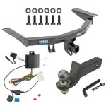 For 2014-2020 Acura MDX Trailer Hitch Tow PKG w/ 4-Flat Wiring + Interlock Tactical Starter Kit w/ 2" Drop & 2" Ball (Excludes: w/Full Size Spare Tire Models) By Reese Towpower