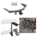 Trailer Hitch w/ 4 Bike Rack For 16-22 Honda Pilot 14-20 Acura MDX Approved for Recreational & Offroad Use Carrier for Adult Woman or Child Bicycles Foldable