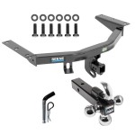 For 2016-2022 Honda Pilot Trailer Hitch Tow PKG w/ Triple Ball Ball Mount 1-7/8" & 2" & 2-5/16" Trailer Balls w/ Tow Hook + Pin/Clip By Reese Towpower