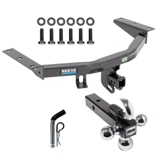 For 2016-2022 Honda Pilot Trailer Hitch Tow PKG w/ Triple Ball Ball Mount 1-7/8" & 2" & 2-5/16" Trailer Balls w/ Tow Hook + Pin/Clip By Reese Towpower