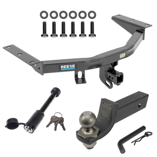 For 2016-2022 Honda Pilot Trailer Hitch Tow PKG + Interlock Tactical Starter Kit w/ 2" Drop & 2" Ball + Tactical Dogbone Lock By Reese Towpower