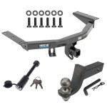 For 2016-2022 Honda Pilot Trailer Hitch Tow PKG + Interlock Tactical Starter Kit w/ 3-1/4" Drop & 2" Ball + Tactical Dogbone Lock By Reese Towpower