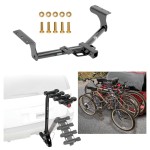 Trailer Hitch w/ 4 Bike Rack For 06-18 Toyota RAV4 Approved for Recreational & Offroad Use Carrier for Adult Woman or Child Bicycles Foldable