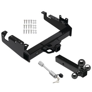 Reese Trailer Tow Hitch For 19-24 Ford F-350 F-450 F-550 Super Duty Cab and Chassis Class V w/ 1-7/8" 2" 2-5/16" Tri-Ball Mount and Towing Lock