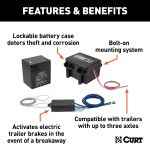 Soft-Trac 1 Breakaway Kit by CURT - Trailer Breakaway Battery for Trailer #52041