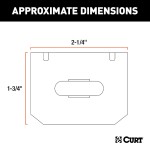 4-Flat Mounting Bracket by Curt - Universal Connector Mounting Bracket for 4-Pin, 4-Pole Wiring Harness Kits #58300