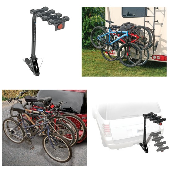 Pro Series Eclipse 4 Bike Rack Carrier Foldable Approved for Trailers RVs Trucks SUV Offroad 2" Receivers