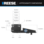 Reese Sidwinder Hitch 20K Pin Box 5th Wheel Hitch 69220 Replaces 68220 Fifth Wheel Pin Box Fits Lippert (1621, 1716, 0719), Fabex PB 600 Series, Rhino and Turning Point Bolt Hole Patterns