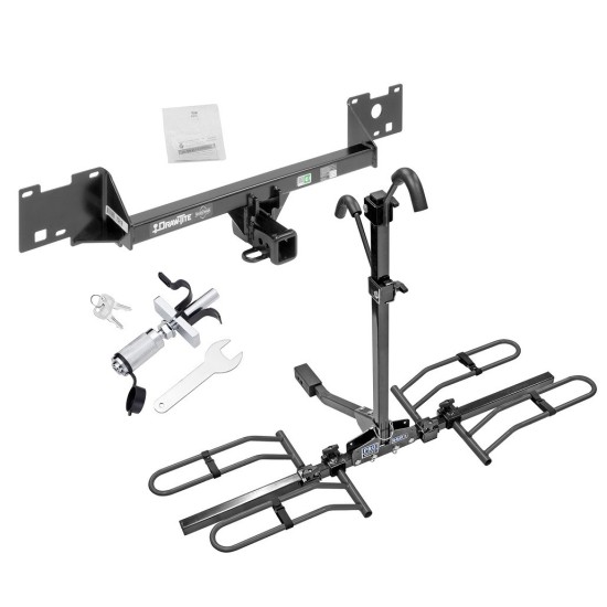 Trailer Tow Hitch For 15-23 RAM ProMaster City Platform Style 2 Bike Rack w/ Anti Rattle Hitch Lock