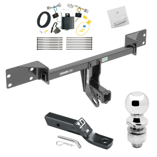 Trailer Tow Hitch For 17-19 Infiniti QX30 Except Sport Complete Package w/ Wiring and 2" Ball