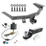 For 2014-2020 Acura MDX Trailer Hitch Tow PKG w/ 4-Flat Wiring + Starter Kit Ball Mount w/ 2" Drop & 2" Ball (Excludes: w/Full Size Spare Tire Models) By Draw-Tite