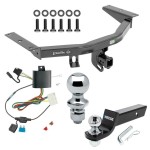 For 2014-2020 Acura MDX Trailer Hitch Tow PKG w/ 4-Flat Wiring + Starter Kit Ball Mount w/ 2" Drop & 2" Ball + 1-7/8" Ball (Excludes: w/Full Size Spare Tire Models) By Draw-Tite