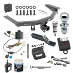 For 2014-2020 Acura MDX Trailer Hitch Tow PKG w/ 4-Flat Wiring + Ball Mount w/ 2" Drop + 1-7/8" Ball + Wiring Bracket + Hitch Cover + Dual Hitch & Coupler Locks + Wiring Tester + Ball Lube + Electric Grease + Ball Wrench + Anti Rattle Device