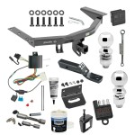 For 2014-2020 Acura MDX Trailer Hitch Tow PKG w/ 4-Flat Wiring + Ball Mount w/ 2" Drop + 2" Ball + 2-5/16" Ball + Wiring Bracket + Hitch Cover + Dual Hitch & Coupler Locks + Wiring Tester + Ball Lube + Electric Grease + Ball Wrench + An