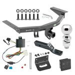 For 2014-2020 Acura MDX Trailer Hitch Tow PKG w/ 4-Flat Wiring + Ball Mount w/ 2" Drop + 2-5/16" Ball + Wiring Bracket + Hitch Cover (Excludes: w/Full Size Spare Tire Models) By Draw-Tite