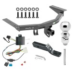 For 2014-2020 Acura MDX Trailer Hitch Tow PKG w/ 4-Flat Wiring + Ball Mount w/ 2" Drop + 2-5/16" Ball (Excludes: w/Full Size Spare Tire Models) By Draw-Tite