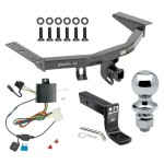 For 2014-2020 Acura MDX Trailer Hitch Tow PKG w/ 4-Flat Wiring + Ball Mount w/ 4" Drop + 1-7/8" Ball (Excludes: w/Full Size Spare Tire Models) By Draw-Tite