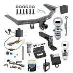 For 2014-2020 Acura MDX Trailer Hitch Tow PKG w/ 4-Flat Wiring + Ball Mount w/ 4" Drop + 2" Ball + 1-7/8" Ball + Wiring Bracket + Hitch Cover + Dual Hitch & Coupler Locks + Wiring Tester + Ball Lube + Electric Grease + Ball Wrench + Ant