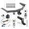 For 2014-2020 Acura MDX Trailer Hitch Tow PKG w/ 4-Flat Wiring + Ball Mount w/ 4" Drop + 2" Ball + 2-5/16" Ball (Excludes: w/Full Size Spare Tire Models) By Draw-Tite