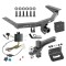 For 2014-2020 Acura MDX Trailer Hitch Tow PKG w/ 4-Flat Wiring + Dual Adjustable Drop Rise Ball Ball Mount 2" & 2-5/16" Trailer Balls + Pin/Clip + Wiring Bracket + Hitch Cover (Excludes: w/Full Size Spare Tire Models) By Draw-Tite