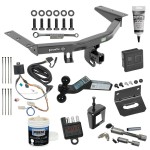 For 2016-2022 Honda Pilot Trailer Hitch Tow PKG w/ 4-Flat Wiring + Dual Ball Ball Mount 2" & 2-5/16" Trailer Balls + Wiring Bracket + Hitch Cover + Dual Hitch & Coupler Locks + Wiring Tester + Ball Lube + Electric Grease + Ball Wrench + 