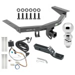 For 2016-2022 Honda Pilot Trailer Hitch Tow PKG w/ 4-Flat Wiring + Ball Mount w/ 2" Drop + 2-5/16" Ball By Draw-Tite