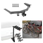 Trailer Hitch w/ 4 Bike Rack For 16-22 Honda Pilot 14-20 Acura MDX Approved for Recreational & Offroad Use Carrier for Adult Woman or Child Bicycles Foldable