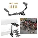 Trailer Hitch w/ 4 Bike Rack For 06-18 Toyota RAV4 Approved for Recreational & Offroad Use Carrier for Adult Woman or Child Bicycles Foldable