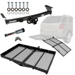 For 2005-2024 Nissan Frontier Trailer Hitch Tow PKG w/ Cargo Carrier + Bi-Fold Ramp + Hitch Lock By Draw-Tite